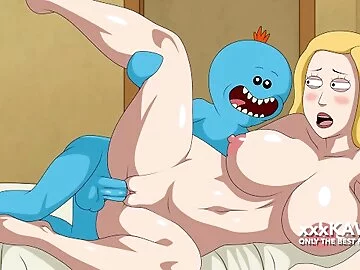 Rick and Morthy - Beth Smith uses Meeseeks to satisfy her sexual desires (cartoon porn).