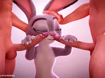 Judy Hopps enjoyed 2 dicks