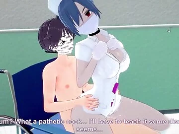 Valentine nurse having sex / Skullgirls / hentai uncensored POV and normal