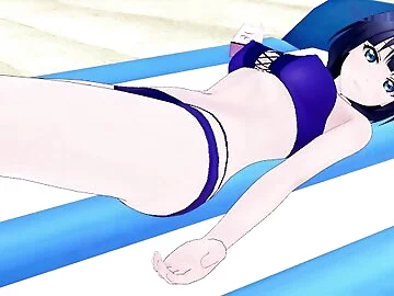Karin Asaka and I have intense sex on the beach. - Love Live! Hentai 6
