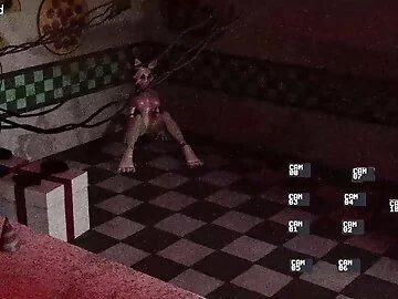 a very strange pizzeria with a very strange Mangle