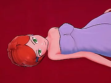 Gwen (adult version) only wearing a towel having sex