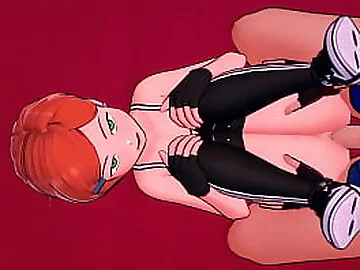 gwen tennyson (adult version) is horny after sport day