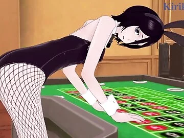 Rukia Kuchiki (Bunny Girl ver.) and I have intense sex in the casino. - BLEACH Hentai