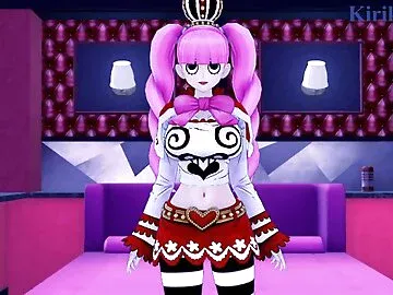 Perona and I have intense sex in a secret room. - One Piece Hentai