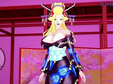 Black Maria and I have intense sex in the bedroom. - One Piece Hentai