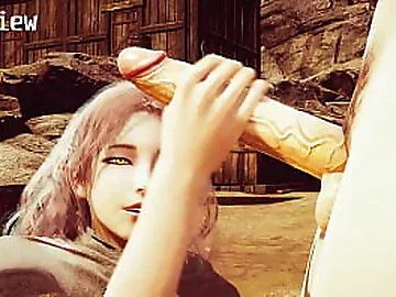 Elden Ring Melina deepthroating / 3D Hentai Uncensored