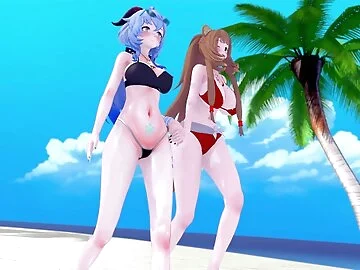 Futa Raphtali x Futa Ganyu on beach