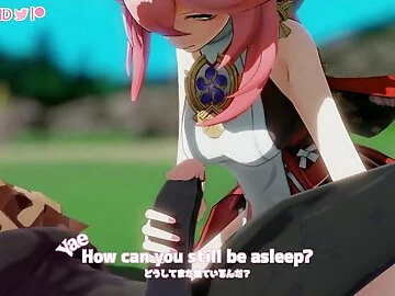 Yae Miko can't resist this Hilichurls Cock