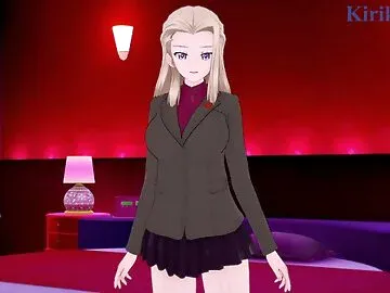 Klara and I have intense sex at a love hotel. - Girls und Panzer Hentai