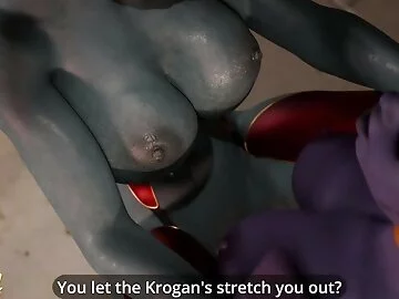 Alien love making looped animation