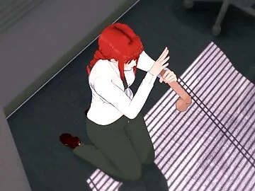 Hot office sex with Makima - 3D Hentai