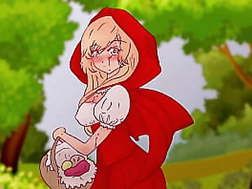 Little Red Riding Hood scolded a pervert who fucked a tree and let him know a woman's body !Hentai Cartoon Parody !