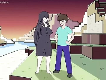 Ender chan flowed from Steve ! Minecraft hentai ( cartoon porn ) 2d