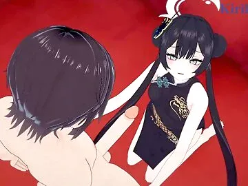 Ryuuge Kisaki and I have intense sex in the bedroom. - Blue Archive Hentai