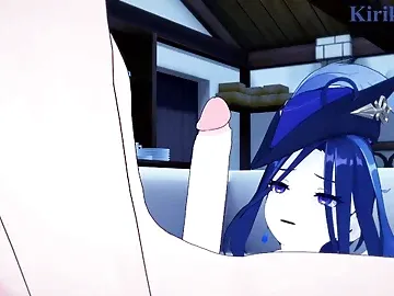 Clorinde and I have intense sex in the bedroom. - Genshin Impact Hentai