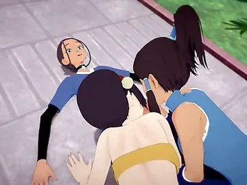 Avatar Futa threesome Toph Korra Katara