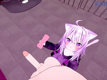 Nekomata Okayu and I have intense sex in a secret room. - Hololive VTuber POV Hentai