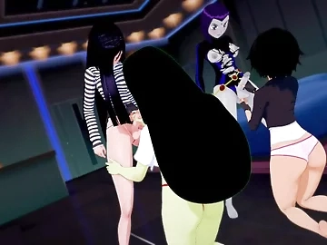 Futa orgy Violet Shego Raven Tomago