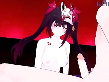 Sparkle (Hanabi) and I have intense sex at a love hotel. - Honkai: Star Rail Hentai