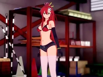 Skinny Babe Yoko Littner gets horny and needs hard sex - Gurren Lagann