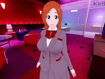 Orihime Inoue and I have intense sex at a love hotel. - BLEACH POV Hentai