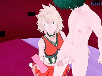 Mitsuki Bakugo (Cheerleader) and Izuku Midoriya have intense sex. - My Hero Academia Hentai