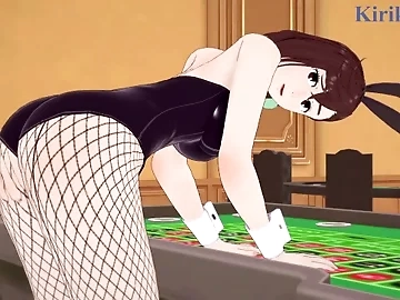 Momo Ayase (Bunny Girl) and I have intense sex in the casino. - DAN DADAN Hentai