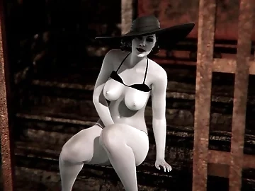 Lady Dimitrescu squirtin masturbation - 3D Porn