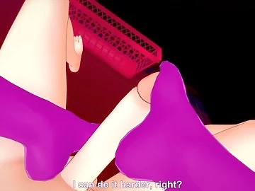 Succubus Morrigan Aensland Drains Your Soul With The Best Footjob Ever!