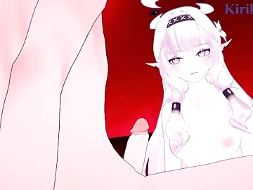 Akeboshi Himari and I have intense sex in a love hotel. - Blue Archive Hentai