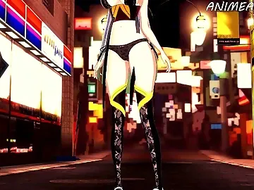 Daki in Demon Form Squeeze Your Big Cock Between Her Legs - Demon Slayer Hentai