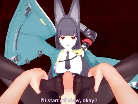 Miyabi Hoshimi from Zenless Zone Zero Gives You An Amazing Footjob!