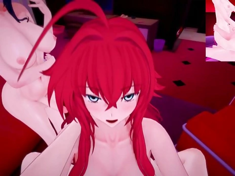 DxD Futa Rias Futa Akeno female taker pov
