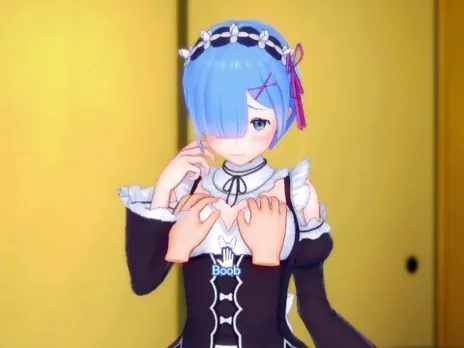 Rem is a horny slut and takes multiple loads ????!/ 3D Hentai