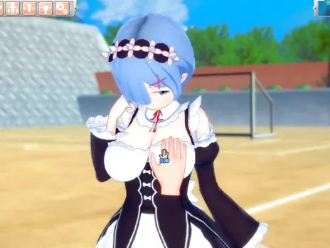 [Hentai Game Koikatsu! ]Have sex with Re zero Big tits Rem. 3DCG Erotic Anime Video.