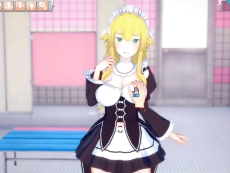 [Hentai Game Koikatsu! ]Have sex with Re zero Big tits Frederica. 3DCG Erotic Anime Video.