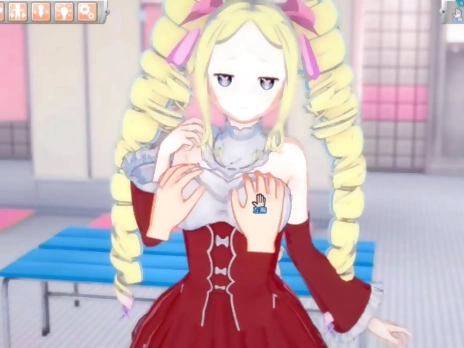 [Hentai Game Koikatsu! ]Have sex with Re zero Big tits Beatrice. 3DCG Erotic Anime Video.