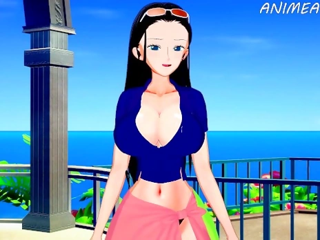 Luffy Can't Resist to Fuck Sexy Girls from One Piece During Vacations - Anime Hentai 3d Compilation